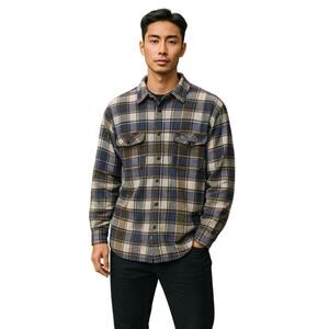 Vintage B.U.M. Equipment Y2K Plaid Button Down Shirt Brushed Flannel Size Medium